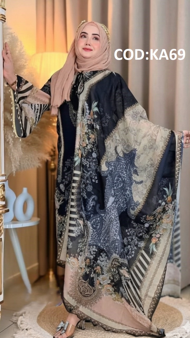 প্রিমিয়াম মাইক্রো সফট ডিজিটাল প্রিন্ট থ্রি পিস (CODE: KA69)